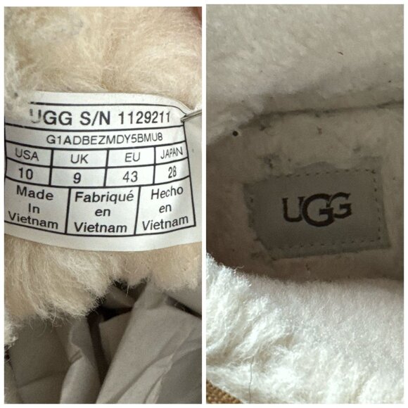 UGG Neumel Embossed All Over Logo Chukka Boots Chestnut Brown Suede MENS Size 10 - Picture 7 of 12